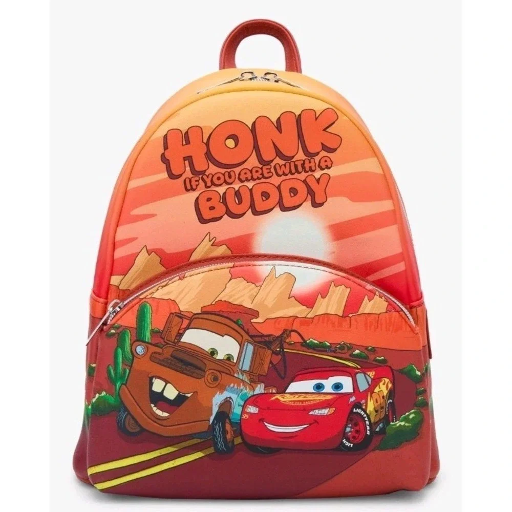 Loungefly Disney‎ Pixar Cars Mater & Lighting Mcqueen Radiator Springs Backpack